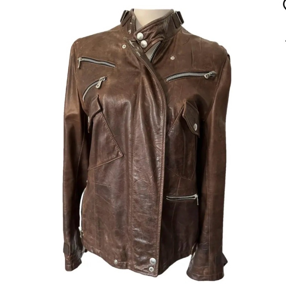 Dolce & Gabbana Like New Tan Leather Jacket - Picture 12 of 13